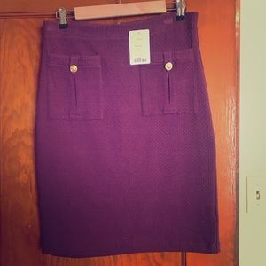Anthropologie Purple Double Lined Skirt NWT